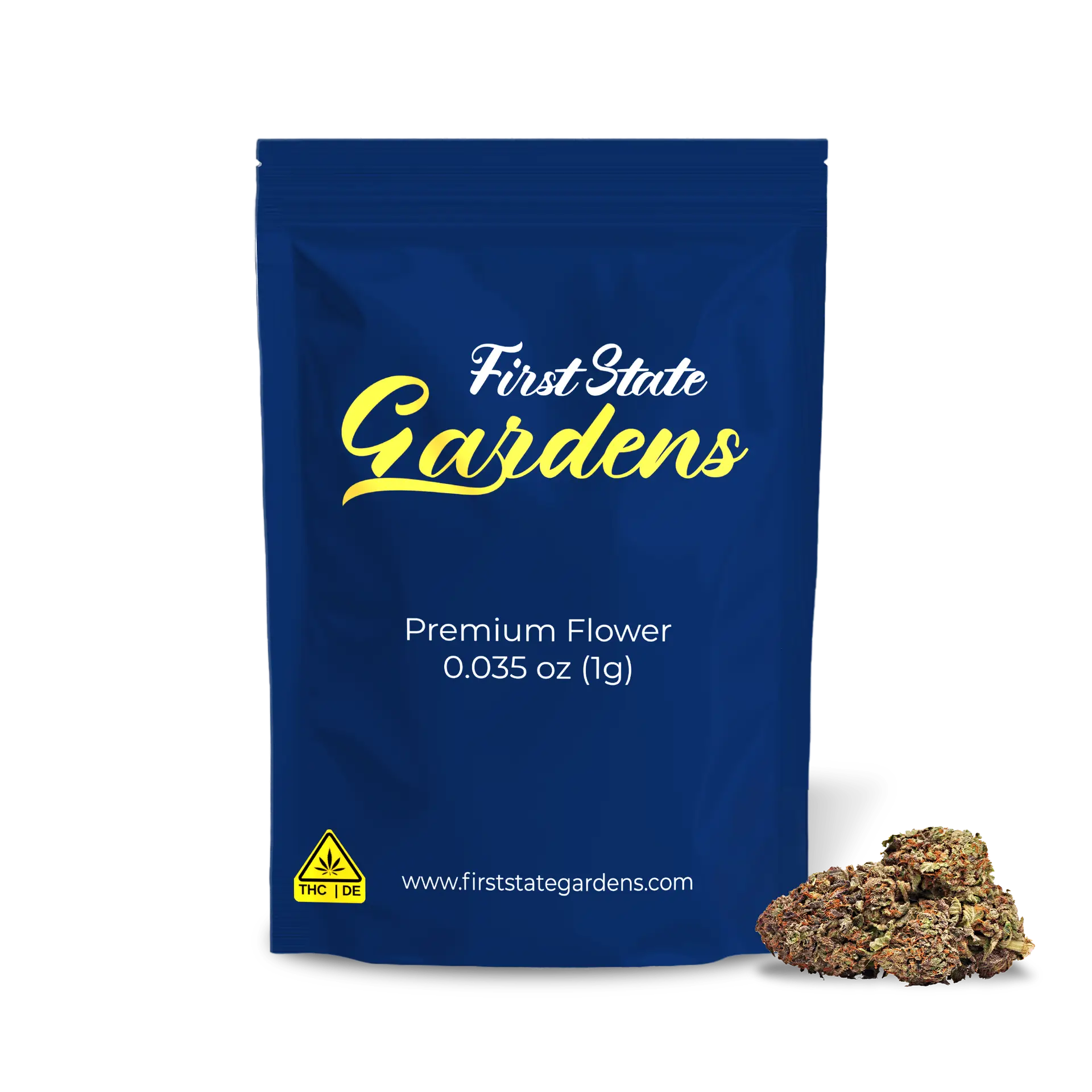 First State Gardens Lemon Cherry Runtz premium cannabis flower 1g packaging with bud